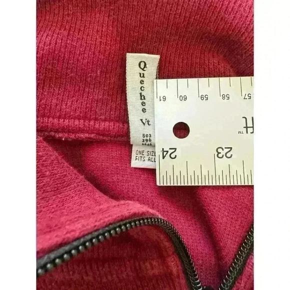 FH Clothing Co Sweater Women One Size  
Red Zip Mock Neck Boxy Cardigan Jacket - Picture 8 of 8